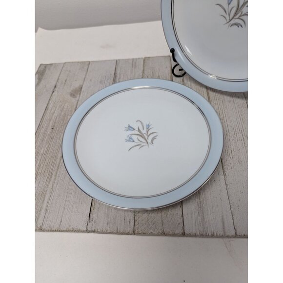 Set Of 4 Noritake Bluebell Salad Luncheon Plates 5558 Fine China - Picture 5 of 10